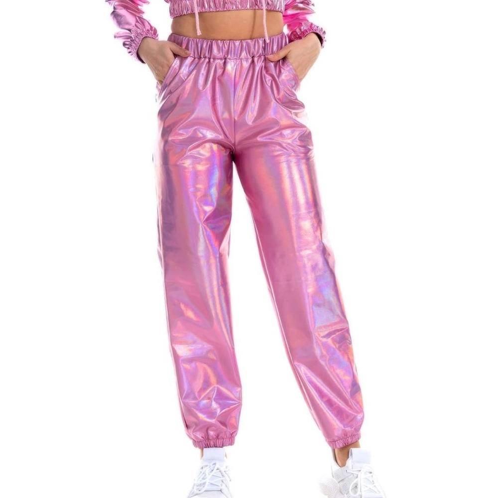 Iridescent Pink Jogger Pants